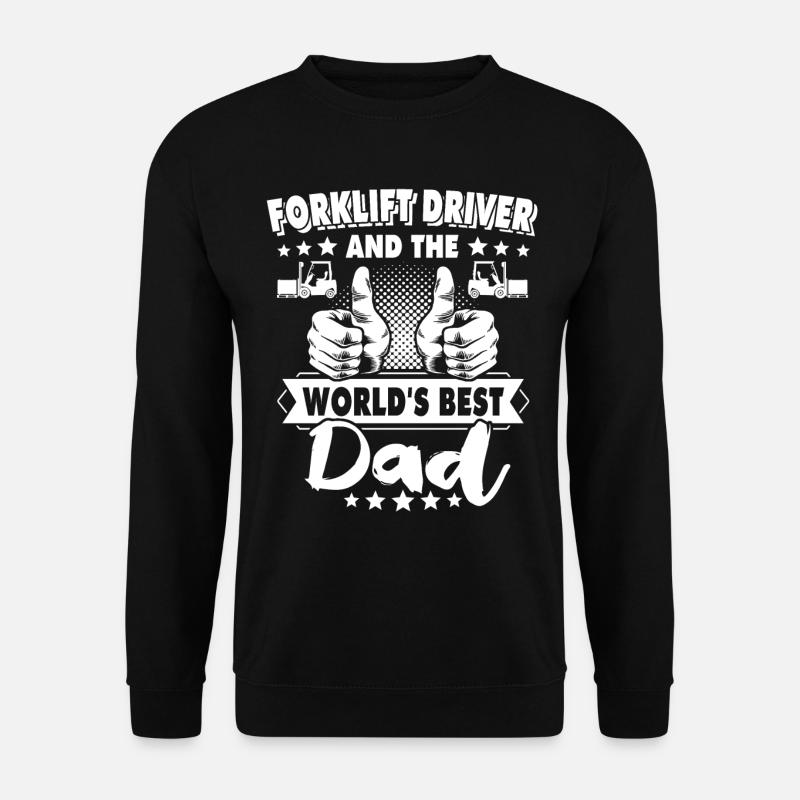 Staplerfahrer Papa - Unisex Pullover - Schwarz
