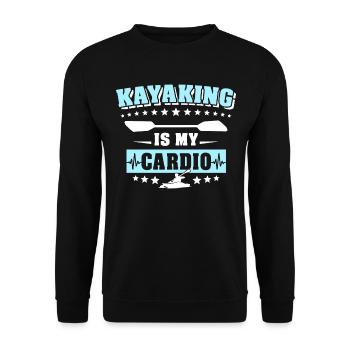 Kayaking Kayaker Kayak - Unisex Sweatshirt - black - Front - Alina (178cm) & Michal (187cm)