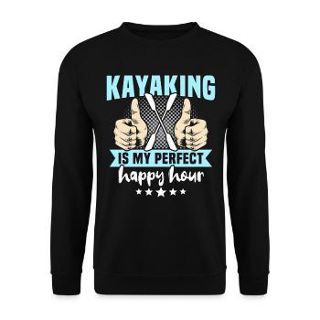 Kayaking Kayaker Kayak - Unisex Sweatshirt - black - Front - Alina (178cm) & Michal (187cm)