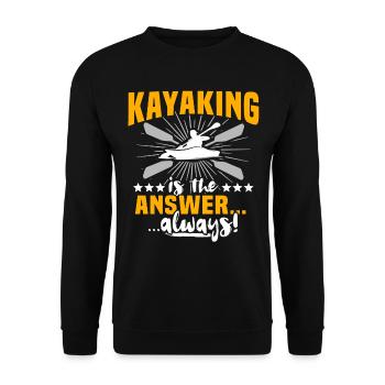 Kayaking Kayaker Kayak - Unisex Sweatshirt - black - Front - Alina (178cm) & Michal (187cm)