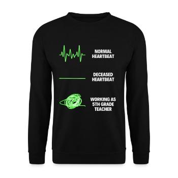 5th Grade Teacher Worker Kindergarten Teachers - Unisex Sweatshirt - black - Front - Alina (178cm) & Michal (187cm)