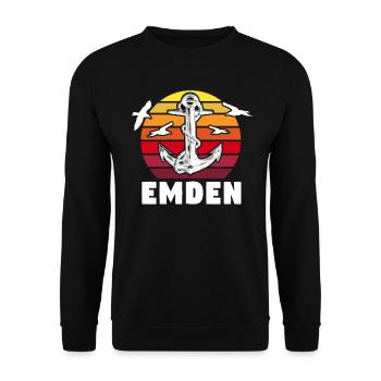 Vacances Emden Mer du Nord - Sweat-shirt Unisexe - noir - Devant - Alina (178cm) & Michal (187cm)
