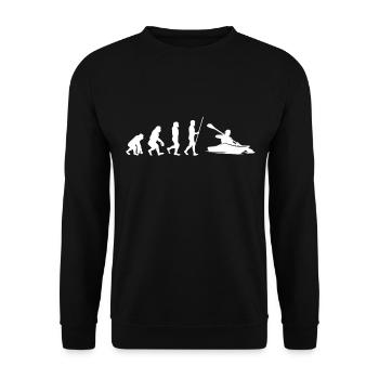 Kayaker Kayak Kayaking - Unisex Sweatshirt - black - Front - Alina (178cm) & Michal (187cm)