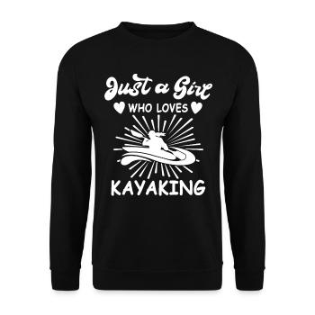 Kayaker Kayak Kayaking - Unisex Sweatshirt - black - Front - Alina (178cm) & Michal (187cm)