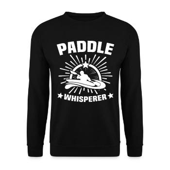 Kayaking Whisperer Kayaker - Unisex Pullover - Schwarz - Vorne - Alina (178cm) & Michal (187cm)