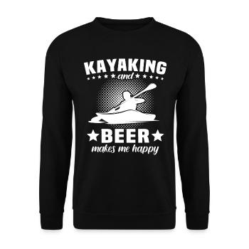 Kayaking Bier Kayaker - Unisex Pullover - Schwarz - Vorne - Alina (178cm) & Michal (187cm)