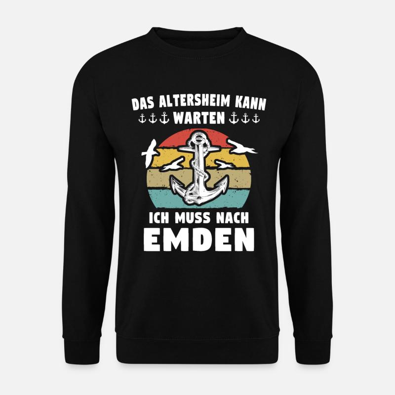 Emdener Urlaub Emden - Unisex Pullover - Schwarz