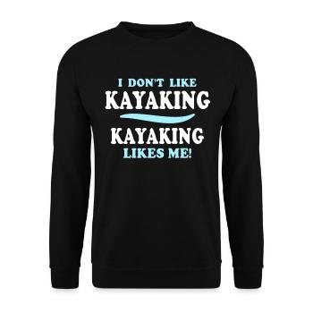 Kayaking Kayak - Unisex Pullover - Schwarz - Vorne - Alina (178cm) & Michal (187cm)