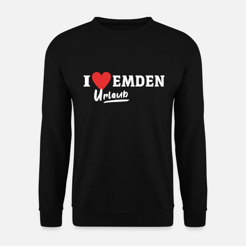 J’aime Emden Cher Emdener - Sweat-shirt Unisexe - noir