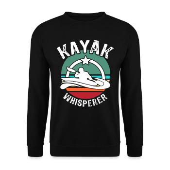 Kayak Flüsterer Kayaking - Unisex Pullover - Schwarz - Vorne - Alina (178cm) & Michal (187cm)