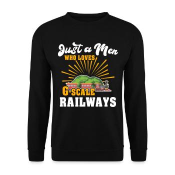 Garden Railway Model Railway Gauge G - Unisex Sweatshirt - black - Front - Alina (178cm) & Michal (187cm)
