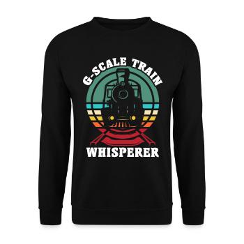 Gartenbahn Modelleisenbahn Spur G - Unisex Pullover - Schwarz - Vorne - Alina (178cm) & Michal (187cm)