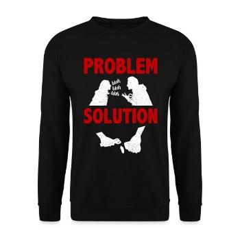 Knapping Stone Collector Problem Solution Hobby - Unisex Sweatshirt - black - Front - Alina (178cm) & Michal (187cm)