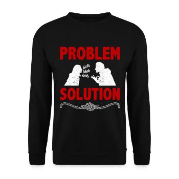 Knotting Knot Tying Problem Solution Hobby - Unisex Sweatshirt - black - Front - Alina (178cm) & Michal (187cm)