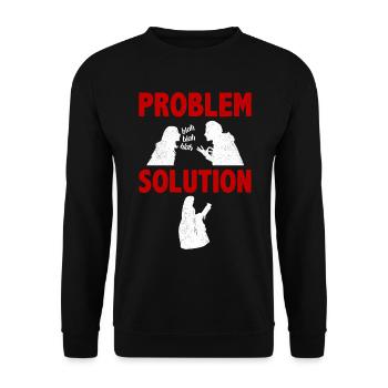 Dentelle Faire Dentellière Problème Solution Hobby - Sweat-shirt Unisexe - noir - Devant - Alina (178cm) & Michal (187cm)