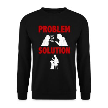 Leather Crafting Leather Problem Solution Hobby - Unisex Sweatshirt - black - Front - Alina (178cm) & Michal (187cm)