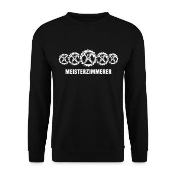 Zimmermann Zimmerer Zimmerleute - Unisex Pullover - Schwarz - Vorne - Alina (178cm) & Michal (187cm)