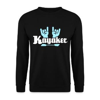 Kayaker Kayaking Kayak - Unisex Pullover - Schwarz - Vorne - Alina (178cm) & Michal (187cm)