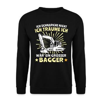 Baggerfuehrer Baggerfahrer - Unisex Pullover - Schwarz - Vorne - Alina (178cm) & Michal (187cm)