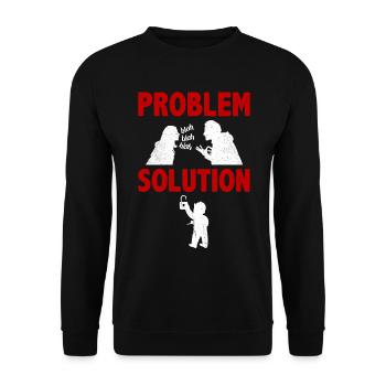 Lock Picking Lock Smithing Problem Solution Hobby - Unisex Sweatshirt - black - Front - Alina (178cm) & Michal (187cm)