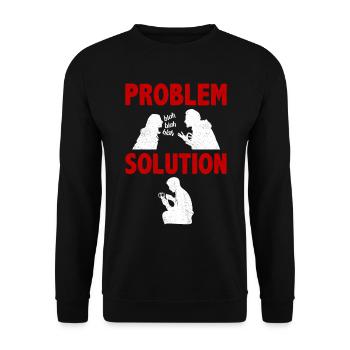 Lock Picking Lock Smitting Problem Solution Hobby - Unisex Sweatshirt - black - Front - Alina (178cm) & Michal (187cm)