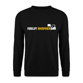 Chariot élévateur Whisperer Conducteur de chariot élévateur - Sweat-shirt Unisexe - noir - Devant - Alina (178cm) & Michal (187cm)
