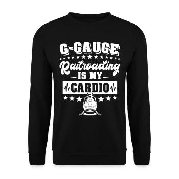 Gartenbahn Spur G Modelleisenbahn - Unisex Pullover - Schwarz - Vorne - Alina (178cm) & Michal (187cm)