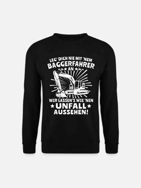 Baggerfahrer Bagger - Unisex Pullover - Schwarz