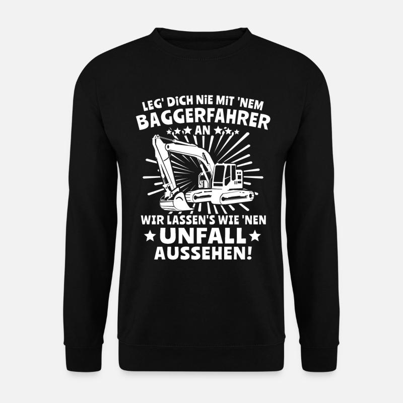 Baggerfahrer Bagger - Unisex Pullover - Schwarz