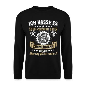 Zimmermann Zimmerer - Unisex Pullover - Schwarz - Vorne - Alina (178cm) & Michal (187cm)