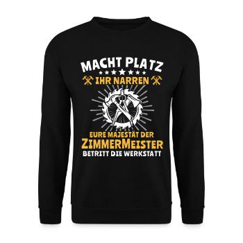Zimmermann Zimmerer - Unisex Pullover - Schwarz - Vorne - Alina (178cm) & Michal (187cm)