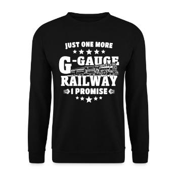 Voie de chemin de fer miniature G chemin de fer de jardin - Sweat-shirt Unisexe - noir - Devant - Alina (178cm) & Michal (187cm)