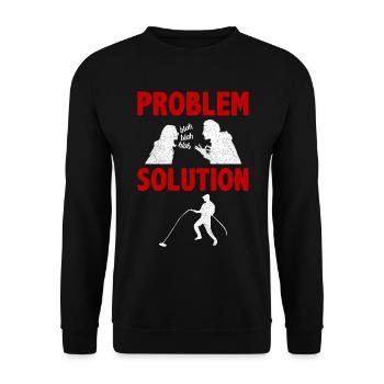 Magnet Fishing Treasure Hunting Problem Solution - Unisex Pullover - Schwarz - Vorne - Alina (178cm) & Michal (187cm)