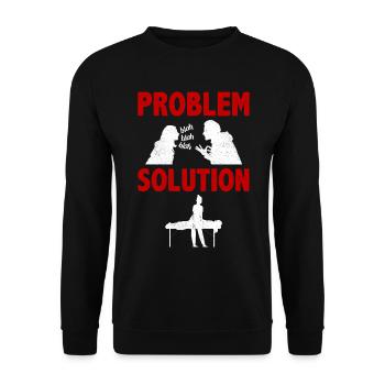 Massaging Massage Therapist Problem Solution - Unisex Pullover - Schwarz - Vorne - Alina (178cm) & Michal (187cm)