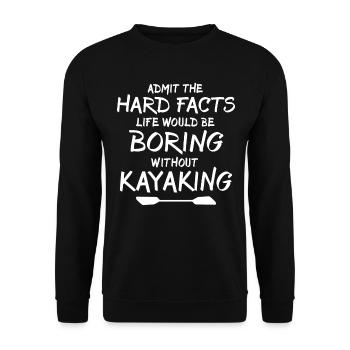 Kayaker Kayaking - Unisex Pullover - Schwarz - Vorne - Alina (178cm) & Michal (187cm)