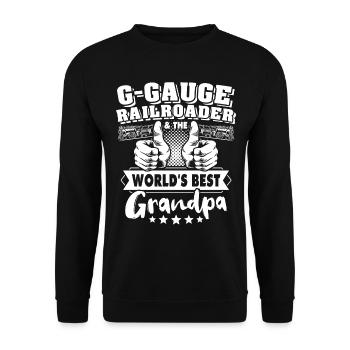 Jardin Chemin de fer Grand-père Gauge G Grand-père - Sweat-shirt Unisexe - noir - Devant - Alina (178cm) & Michal (187cm)