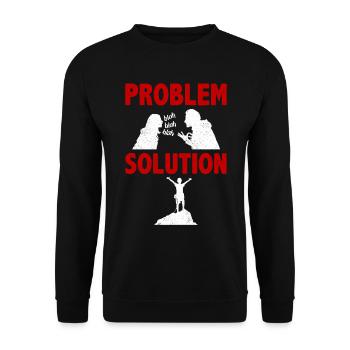 Mountain Climbing Mountainer Hiker Hobby - Unisex Pullover - Schwarz - Vorne - Alina (178cm) & Michal (187cm)