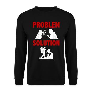 Solution au problème de l’alpinisme - Sweat-shirt Unisexe - noir - Devant - Alina (178cm) & Michal (187cm)