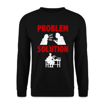 Necklace Making Jewelry Problem Solution Hobby - Unisex Pullover - Schwarz - Vorne - Alina (178cm) & Michal (187cm)