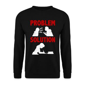 Novel Writing Writter Narrative Problem Solution - Unisex Pullover - Schwarz - Vorne - Alina (178cm) & Michal (187cm)