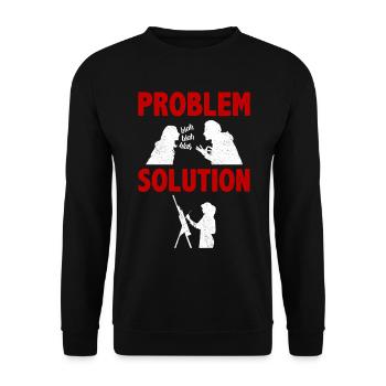 Oil Painting Painter Brush Problem Solution Hobby - Unisex Sweatshirt - black - Front - Alina (178cm) & Michal (187cm)