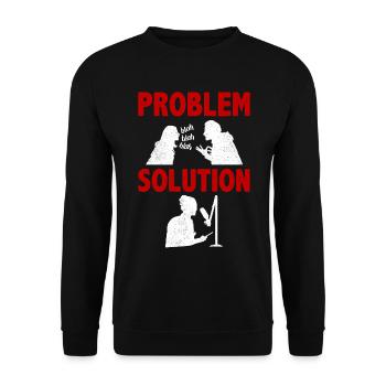 Podcast Hosting Podcaster Problem Solution Hobby - Unisex Sweatshirt - black - Front - Alina (178cm) & Michal (187cm)