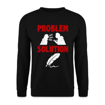 Poetry Writing Literature Writter Problem Solution - Unisex Pullover - Schwarz - Vorne - Alina (178cm) & Michal (187cm)