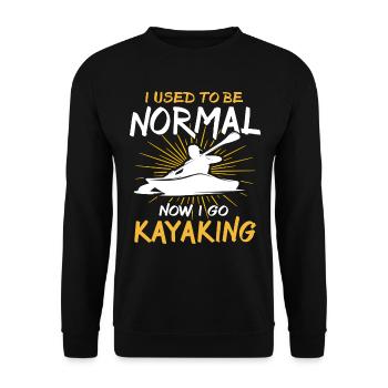 Kayaker Kayak Kayaking - Unisex Pullover - Schwarz - Vorne - Alina (178cm) & Michal (187cm)