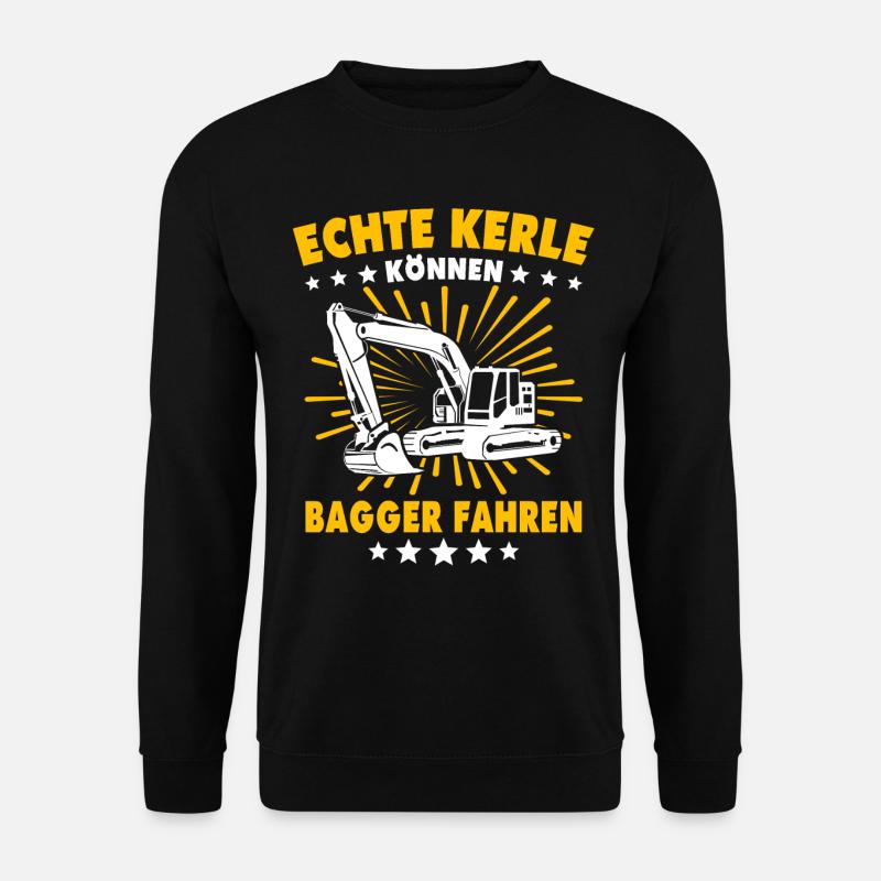 Baggerführer Bagger Baggerfahrer - Unisex Pullover - Schwarz