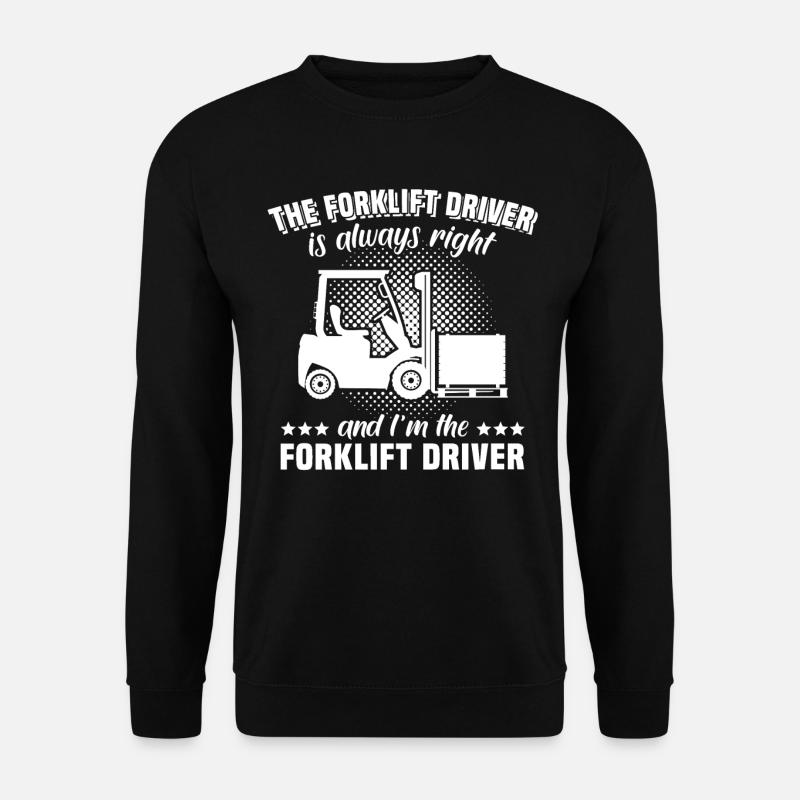 Staplerfahrer Stapler Gabelstapler - Unisex Pullover - Schwarz