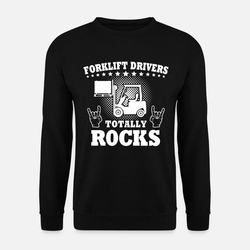 Staplerfahrer Stapler Gabelstapler - Unisex Pullover - Schwarz