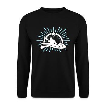 Kayaking Kayak - Unisex Pullover - Schwarz - Vorne - Alina (178cm) & Michal (187cm)