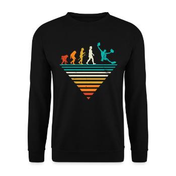 Evolution humaine - Bloc vintage - Sweat-shirt Unisexe - noir - Devant - Alina (178cm) & Michal (187cm)