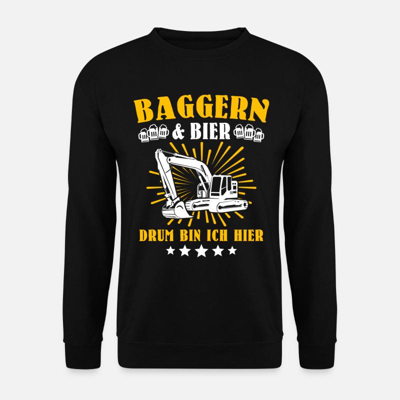Baggerfahrer Bagger - Unisex Pullover - Schwarz